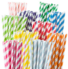 Picture of 72012/1000 - Pack of 1000 Biodegradable Paper Straws in Assorted Colors