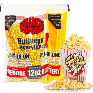 Bullseye Popcorn Tri-Pak 12oz all-in-one popcorn kit