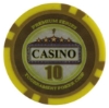 Casino Series $10 poker chip yellow