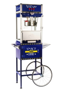 16oz Grand Popper popcorn machine with cart blue