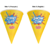 Picture of 6 oz Waxed Snow Cone Cups – Bullseye Popcorn (Pack of 100)