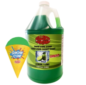 Picture of 73224 - Bullseye popcorn - Snow cone syrup Lime 3.8L